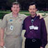 Armadillo Jim with Navy Captain Steve O'Brien and volunteers.